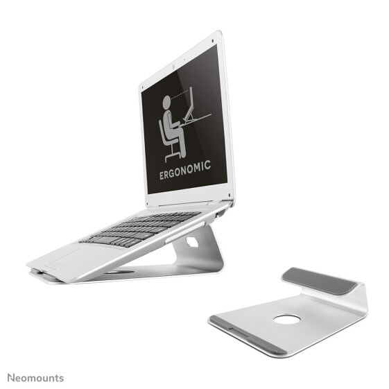 Neomounts by Newstar laptop stand - Notebook stand - Silver - 25.4 cm (10") - 43.2 cm (17") - 5 kg - 0 - 22°