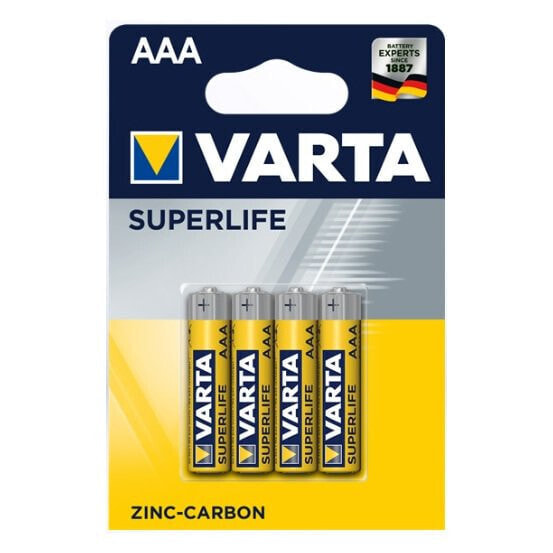 Алкалиновые батарейки VARTA Superlife AAA 4 шт. 1,5 В Многоцветные