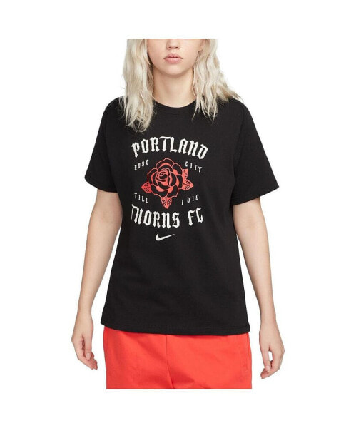 Women's Black Portland Thorns FC Travel T-shirt