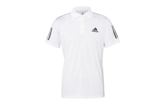 adidas Club 3STR Polo 纯色网球运动Polo衫 男款 白色 / Поло Adidas Club 3STR DU0849