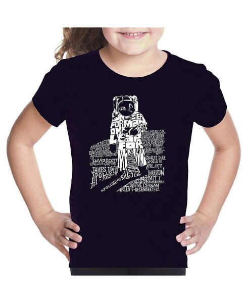 Big Girl's Word Art T-shirt - ASTRONAUT