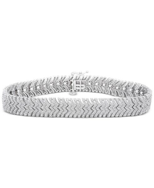 Diamond Chevron Bracelet (3 ct. t.w.) in Sterling Silver