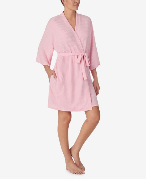 Women's 3/4 Kimono Sleeve Short Robe