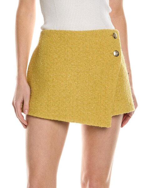 Ba&Sh Tweed Wool-Blend Skort Women's Yellow 40