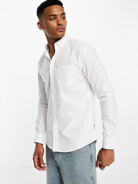 ONLY & SONS oxford shirt in white