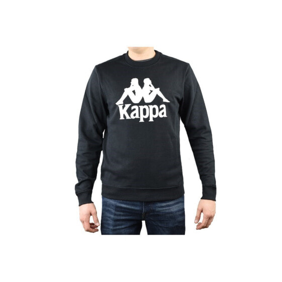Мужской свитшот спортивный черный с логотипом Kappa sweatshirt Sertum rn