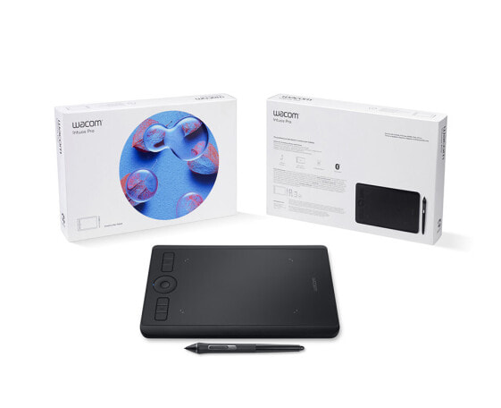 Wacom Intuos Pro (S) - Wireless - 5080 lpi - 160 x 100 mm - USB/Bluetooth - Pen - Touch - 2 m