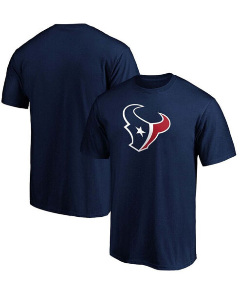 Футболка с логотипом команды Houston Texans от Fanatics для мужчин больших размеров синего цвета