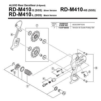SHIMANO RD-M410 Pulley