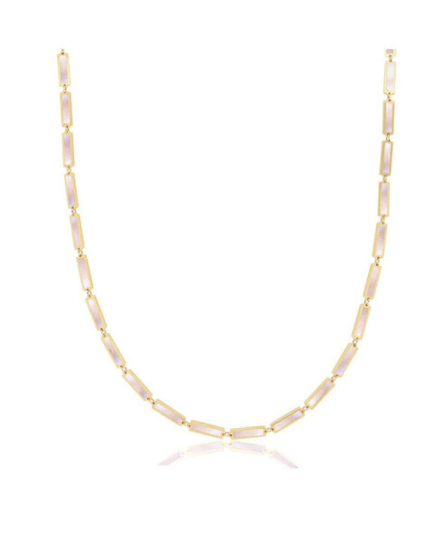 The Lovery mother of Pearl Bar Necklace