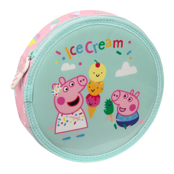 Пенал детский Peppa Pig Ice cream Розовый Мята 18 Предметов