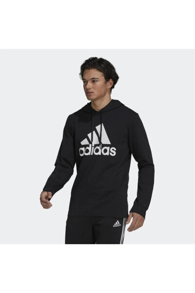 Essentials Fleece 3-Stripes Logo Kapüşonlu Üst