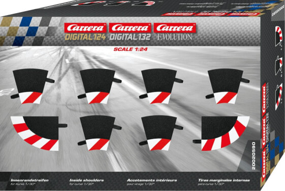 Carrera Listwy krawędziowe wewnętrzne do łuku 1/30 (GCX3420)