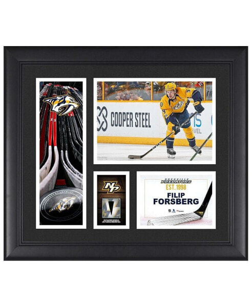 Filip Forsberg Nashville Predators Framed 15" x 17" Player Collage with a Piece of Game-Used Puck