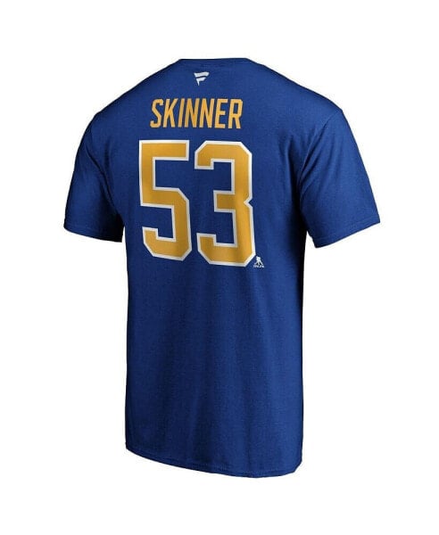 Men's Jeff Skinner Royal Buffalo Sabres Authentic Stack Name and Number T-shirt