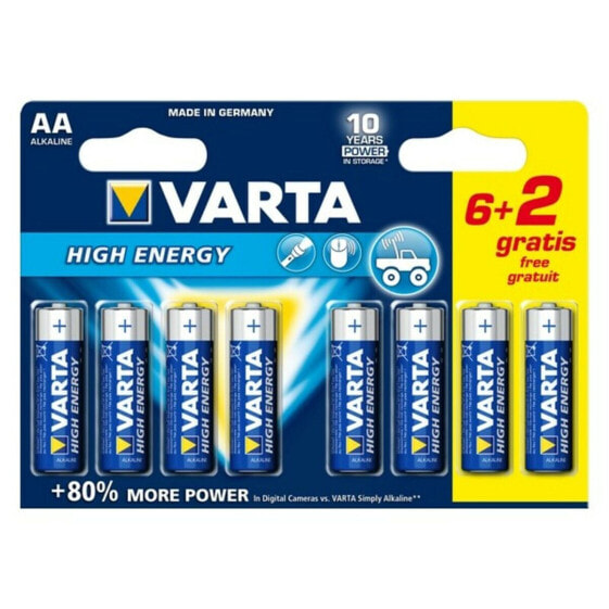 Щелочная батарейка Varta LR6 AA 1,5V High Energy (8 pcs)