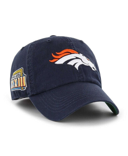 Men's Navy Denver Broncos Sure Shot Franchise Fitted Hat