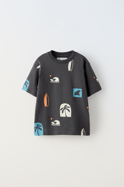 Palm leaf print t-shirt