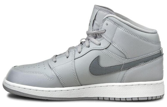 Air Jordan 1 Retro Mid Wolf Grey Cool Grey GS 554725-033 Sneakers