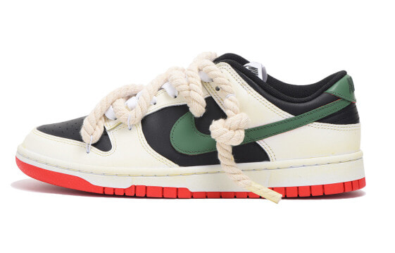 【定制球鞋】 Nike Dunk Low 解构 高街 低帮 板鞋 男女同款 黑绿 / Кроссовки Nike Dunk Low FD9762-061