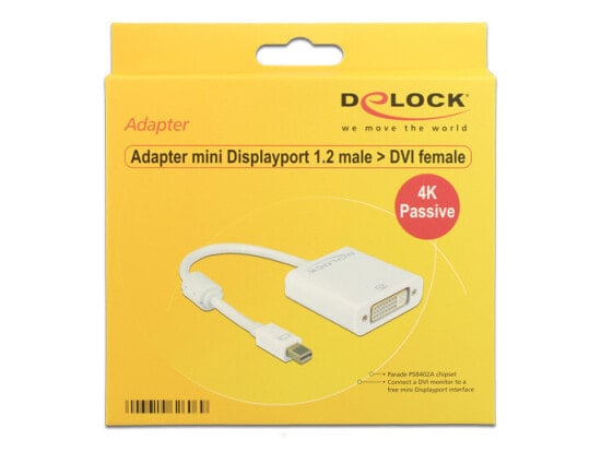 Delock 62606 - 0.2 m - Mini DisplayPort 1.2 - DVI-I 24+5 - Male - Female - Gold