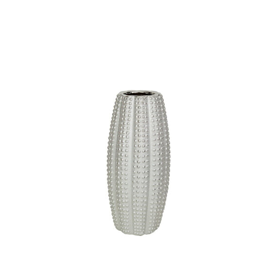 Vase Romimex Silver Porcelain 13 x 30 x 13 cm