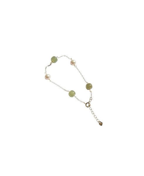 Olivia — Jade pearl bracelet