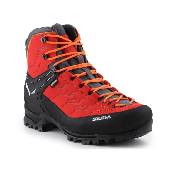 Мужские кроссовки спортивные треккинговые красные замшевые кожаные высокие демисезонные Salewa Ms Rapace GTX M 61332-1581 shoes