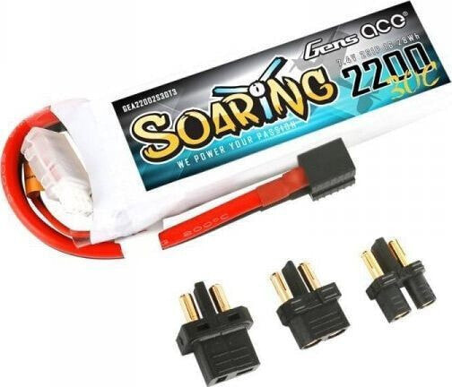 Gens Ace Akumulator Gens Ace Soaring 2200mAh 7.4V 30C 2S1P EC3/XT60/T-Plug