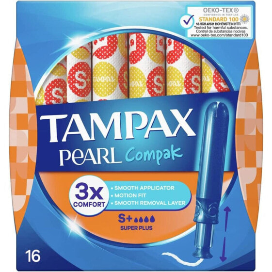TAMPAX Compak Pearl Superplus 16 Units Compresses