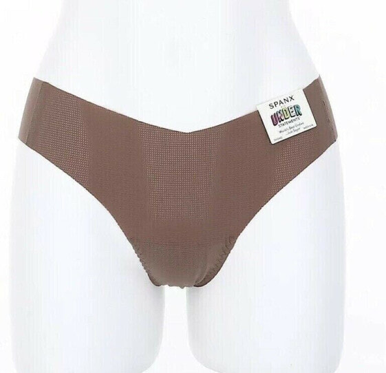 Spanx Women's 251509 Under Statements Thong Mineral Taupe Underwear Size Large