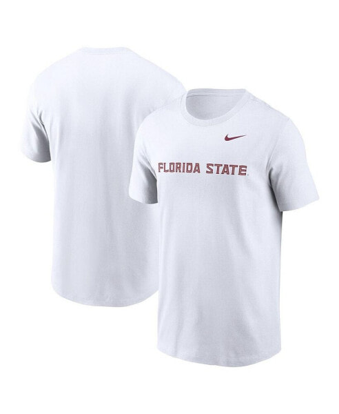 Men's White Florida State Seminoles Primetime Evergreen Wordmark T-Shirt