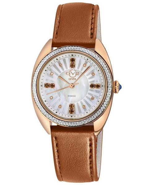 Women's Palermo Swiss Quartz Tan Faux Leather Watch 35mm