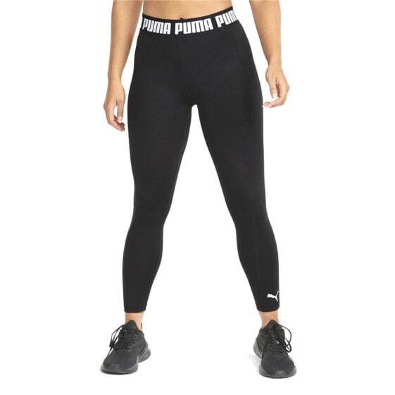 Puma Strong High Waisted Athletic Leggings Womens Black Athletic Casual 52160101
