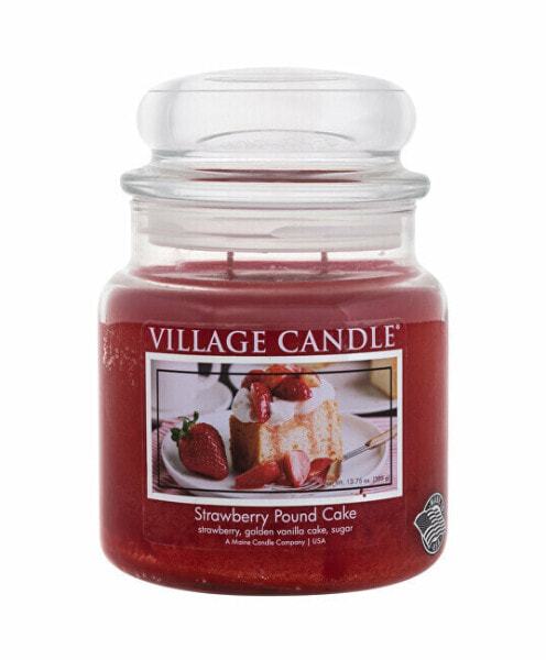 Scented candle in glass (Strawberry Pound Cake) 389 g