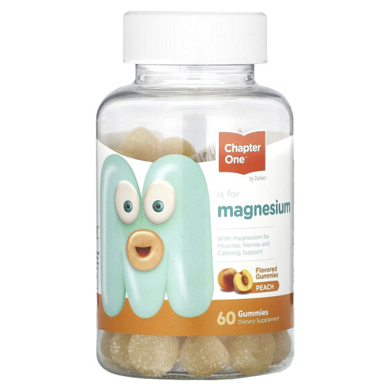 Magnesium Gummies, Peach, 60 Gummies