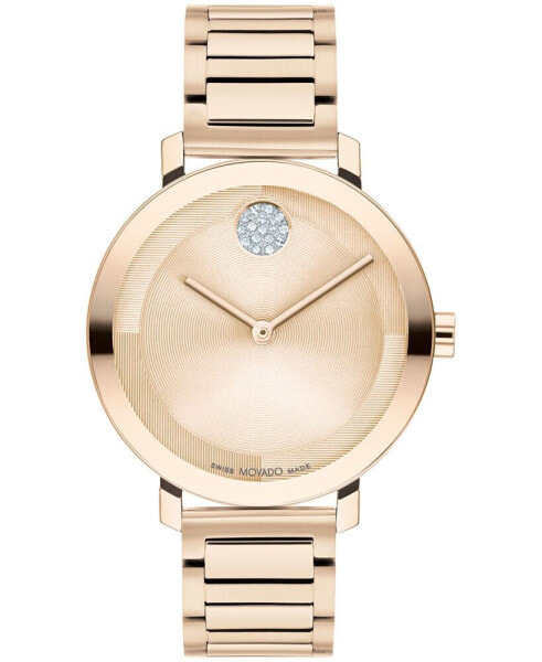 Women's Bold Evolution 2.0 Swiss Quartz Ionic Plated Carnation Gold-Tone Steel Watch 34mm