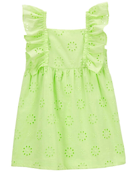 Toddler Eyelet Flutter Dress 2T