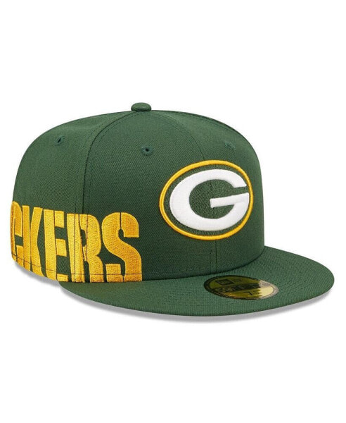 Men's Green Green Bay Packers Side Split 59FIFTY Fitted Hat