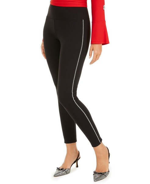 INC 254148 Women Shine Embellished Tuxedo Leggings Size X-Small