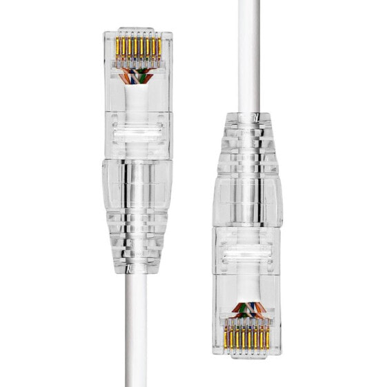 ProXtend Ultra Slim CAT6A U/UTP CU LSZH Ethernet Cable White 4M - 4 m - Cat6a - U/UTP (UTP) - RJ-45 - RJ-45