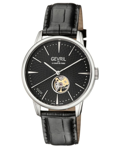 Часы Gevril Mulberry Automatic 42mm Black Leather