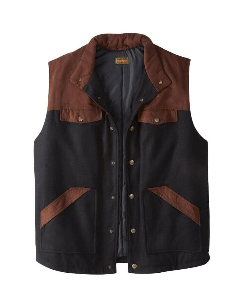 Big & Tall by KingSize Plaid Multi-Pocket Vest