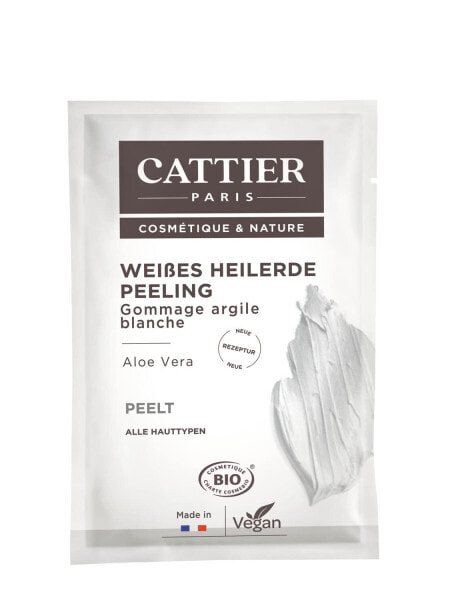 Cattier Healing Clay Scrub, with White Healing Clay and Aloe Vera, Certified Natural Cosmetics