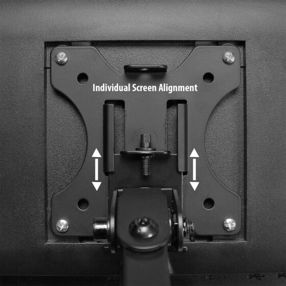 ACT Dual monitor arm - crossbar - Clamp/Bolt-through - 14 kg - 33 cm (13") - 68.6 cm (27") - 100 x 100 mm - Black