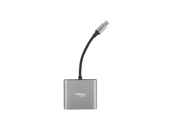 natec Fowler Mini - USB 2.0 Type-C - Grey - HDMI - USB 3.2 Gen 1 (3.1 Gen 1) Type-A - USB 3.2 Gen 1 (3.1 Gen 1) Type-C - USB - 59 mm - 52 mm - Многофункциональный адаптер с поддержкой USB 2.0 и USB 3.2 Gen 1 (3.1 Gen 1)