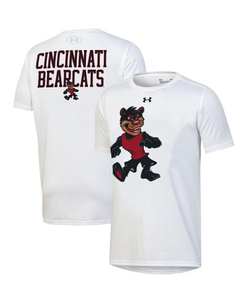 Big Boys White Cincinnati Bearcats Gameday Oversized Logo Performance T-shirt