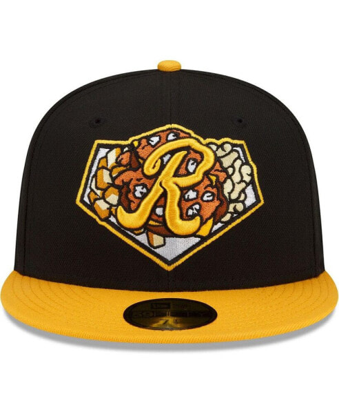 Men's Black, Gold Rochester Red Wings Theme Night 59FIFTY Fitted Hat
