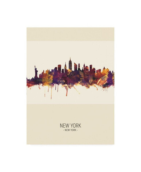 Michael Tompsett New York City Skyline Portrait III Canvas Art - 19.5" x 26"