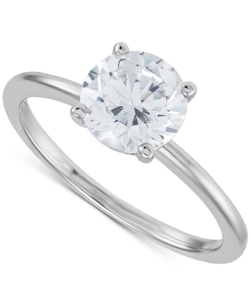 IGI Certified Lab Grown Diamond Solitaire Engagement Ring (1-1/2 ct. t.w.) in 14k White Gold